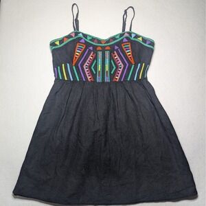 Staring at Stars Embroidered Linen Blend Sundress Size 10 (Anthropologie)